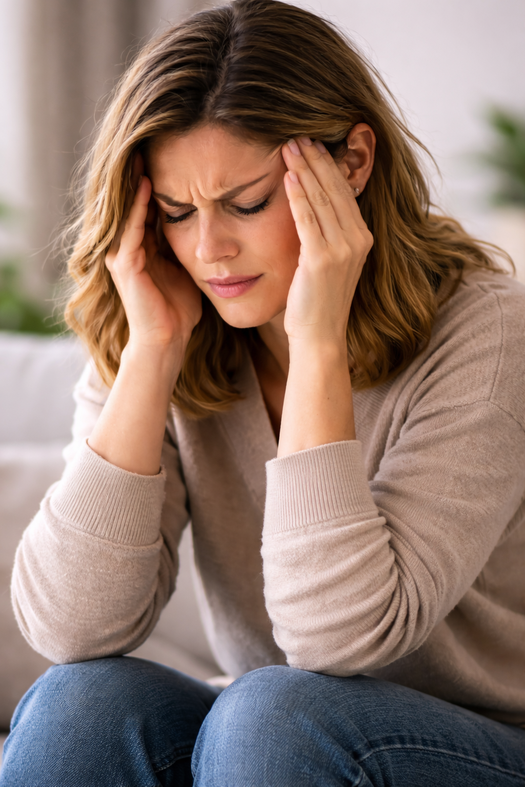 Femme stressée et fatiguée