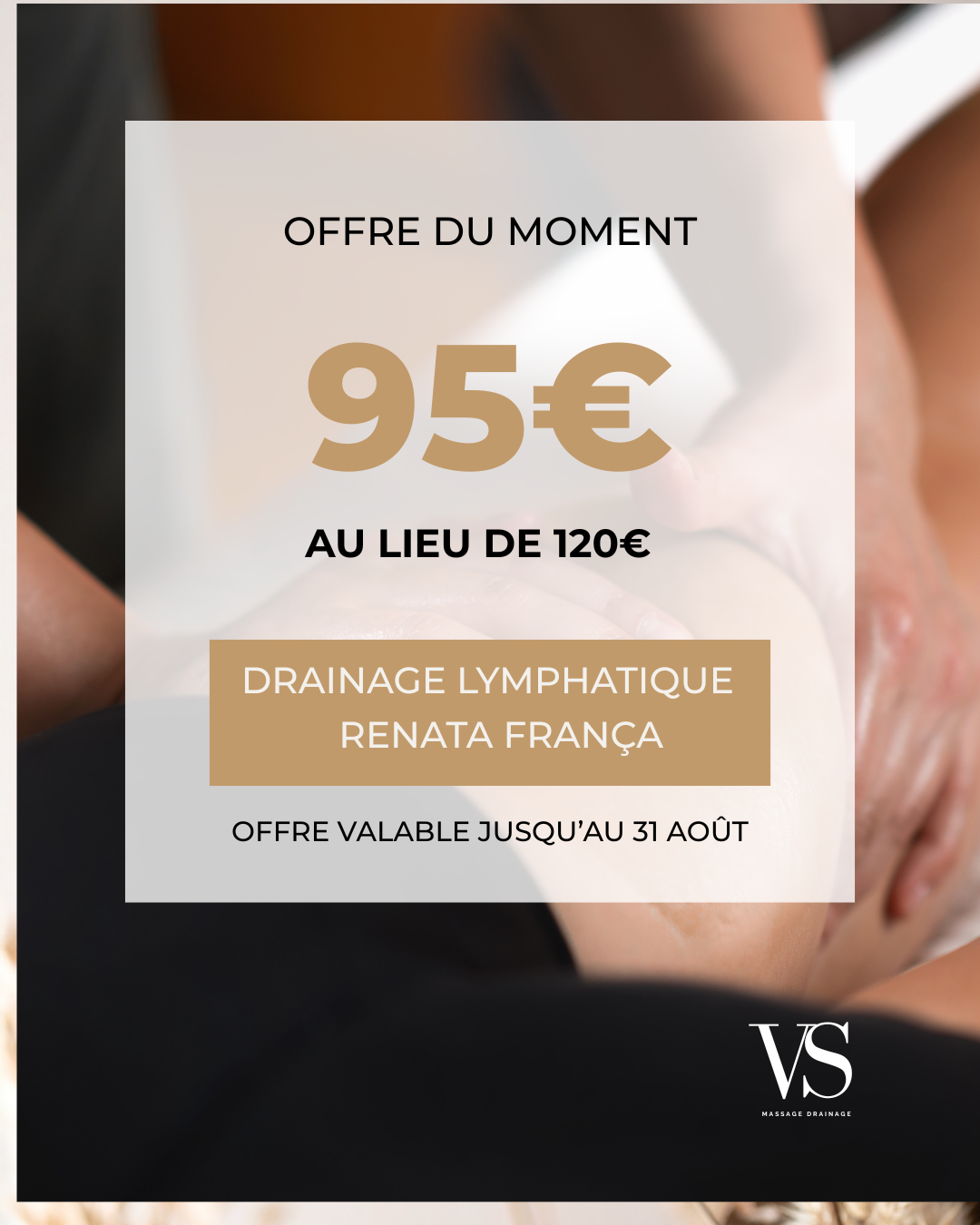 Drainage lymphatique et remodelage Renata Franca-offre valable jusqu’au 30 août